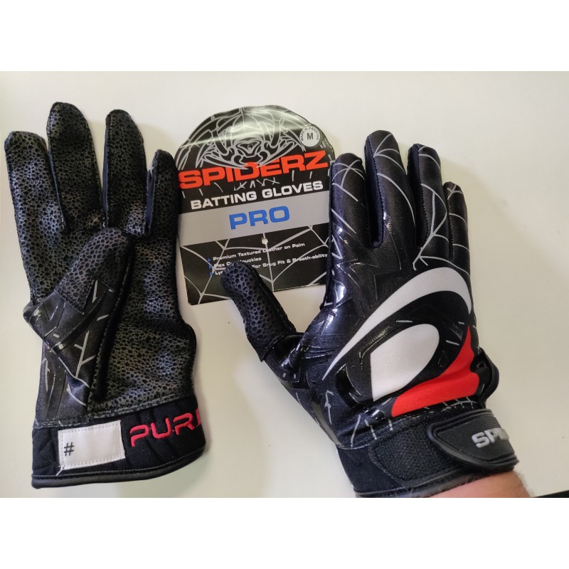 spiderz batting gloves size chart