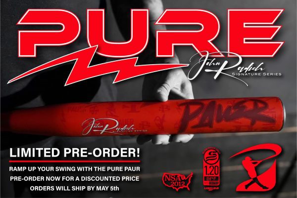 DISCONTINUED: 2023 2-Piece Pure Pauer John Radich 13" X19 USSSA Softball Bat