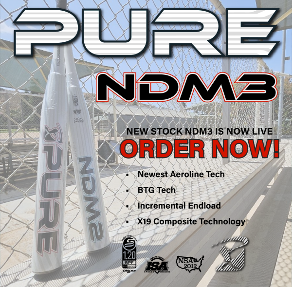 NDM3 - Game Ready Hot 2pc 13" Softball Bat - X19 and BTG Technology!